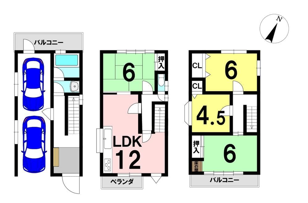 Traditional 4DK House in Hirakata in Kitanakaburi, Hirakata City, Osaka Prefecture, Osaka