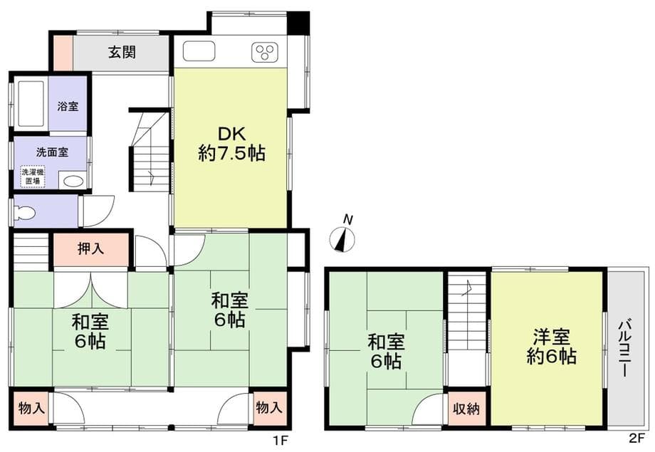 4DK Layout Home in Chikushino City in Chikushino City二日市北, Fukuoka
